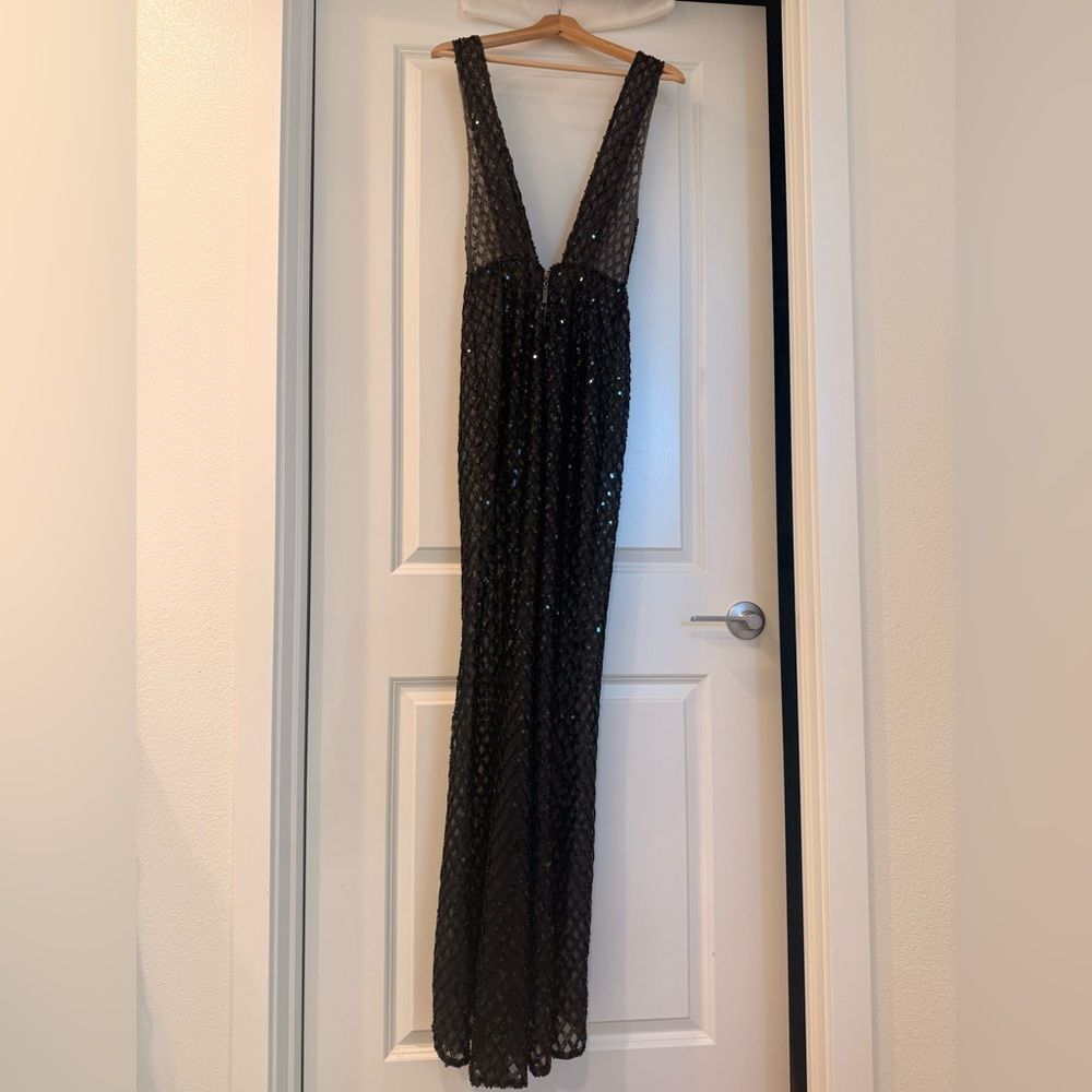 NWOT BRONX AND BANCO Liora Maxi Dress, Elegant Black Sequin Gown, wedding guest - Picture 13 of 16